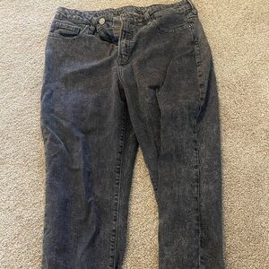 Women’s black size 14 straight high rise jeans from Old Navy.